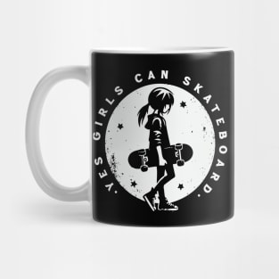 Yes Girls Can Skateboard Mug